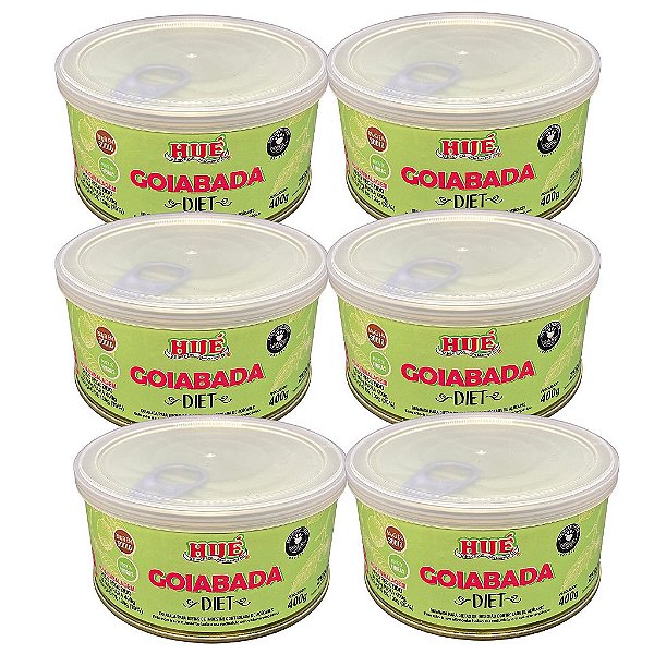Goiabada Diet 400g Vegana Baixo em Sódio Fonte de Fibras Sem Glúten Kit 6 unidades
