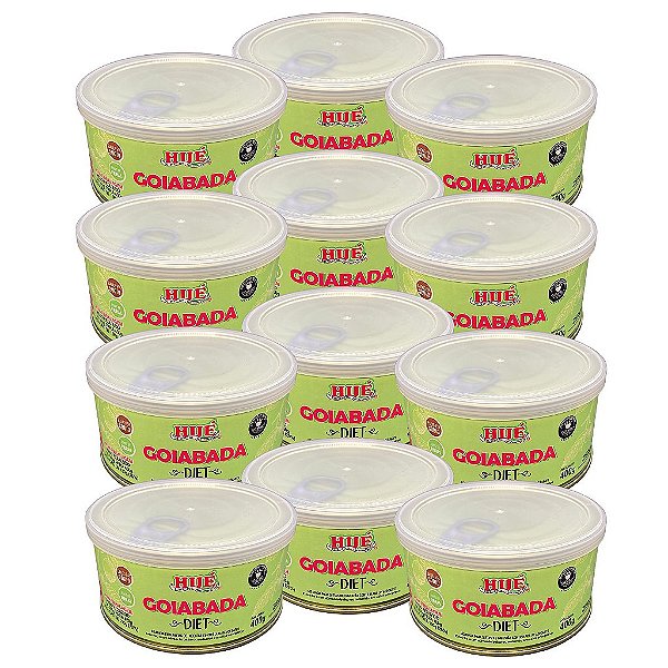 Goiabada Diet 400g Vegana Baixo em Sódio Fonte de Fibras Sem Glúten Kit 12 unidades