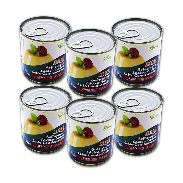 Leite Condensado Diet Hué (Sobremesa Láctea Sabor Leite Condensado Zero) Sem Glúten Lata 335g Kit 6 unidades