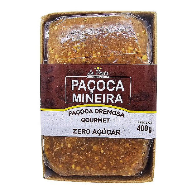 Paçoca Cremosa Gourmet Zero Açúcar 400g La Pasta Paçoca Mineira