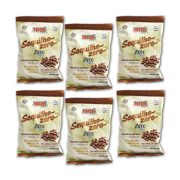 Sequilho de Café Zero Hué (Sem Adição de Açúcares) Vegano Sem Glúten Sem Lactose 120g Kit 6 unidades