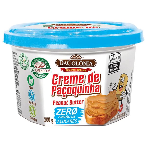 Creme Paçoquinha Zero Açúcar DaColônia 200g