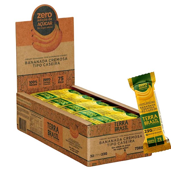 Bananada Zero Adição de Açúcar – Terra Brasil – 100% Natural Display com 32 unidades