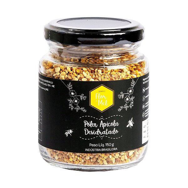 Pólen Apícola Desidratado 150g Sem Glúten Apiário Flor de Mel