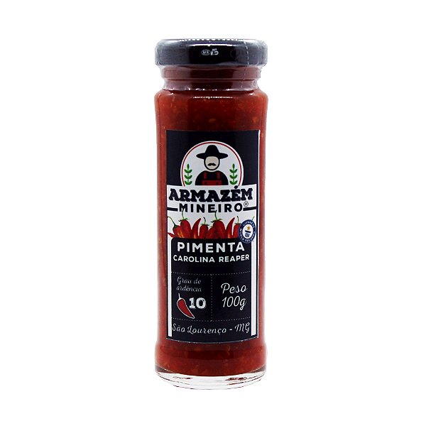 Pimenta Carolina Reaper 100g Armazém Mineiro 100% Artesanal Ardência Grau 10