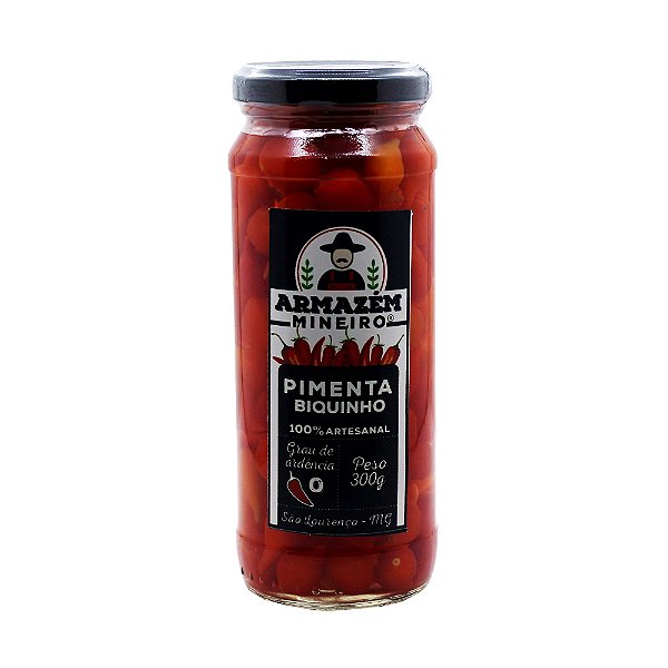 Pimenta Biquinho 300g Armazém Mineiro 100% Artesanal Ardência Grau 00