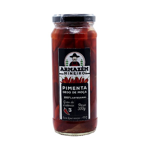 Pimenta Dedo de Moça 300g Armazém Mineiro 100% Artesanal Ardência Grau 03