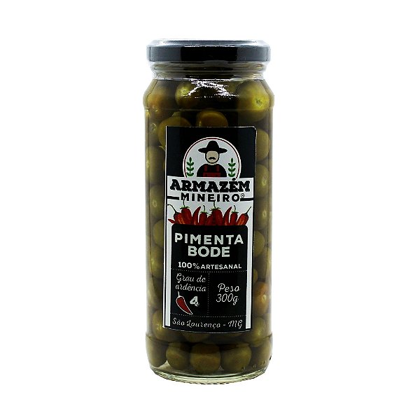 Pimenta Bode 300g Verde Armazém Mineiro 100% Artesanal Ardência Grau 04