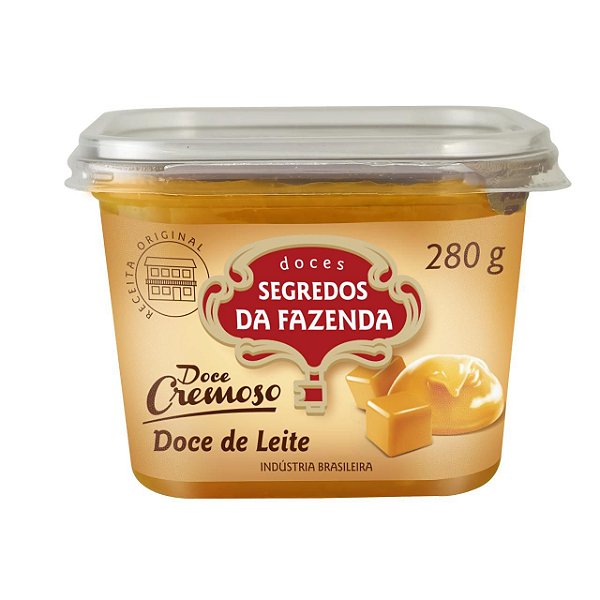 Doce De Leite Puro Cremoso 280g com Açúcar Segredos Da Fazenda Tradicional
