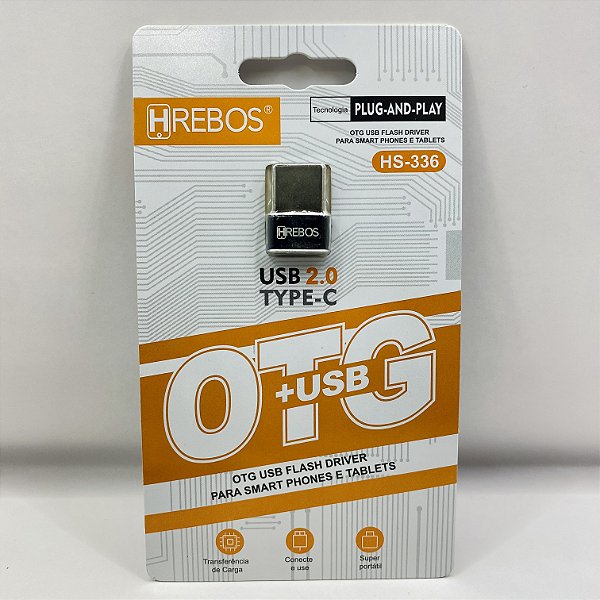 OTG USB 2.0 PARA TYPE-C HREBOS HS336