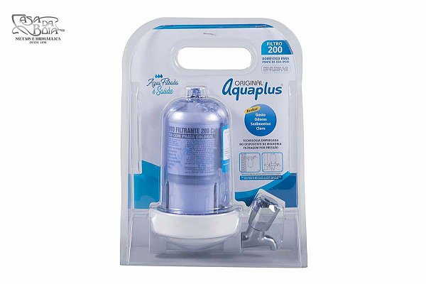 Filtro de água com Torneira de Metal Aquaplus Cristal AP200 - Play Filtros  - Loja de refil, Filtros e Acessorios para purificadores