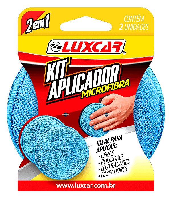 Luxcar, Kit 2 em 1 Aplicador De Microfibra Para Aplicação De Ceras!