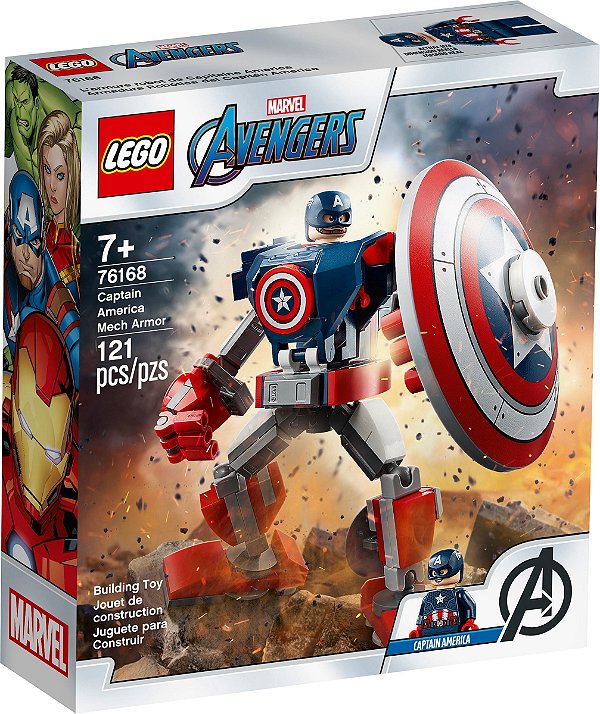 LEGO SUPER HEROES 76168 ARMADURA ROBÔ DO CAPITÃO AMERICA