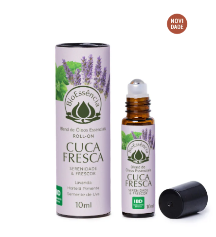 Blend Cuca Fresca Roll-On 10ml - Serenidade & Frescor - Bioessência - Validade: 12/2027