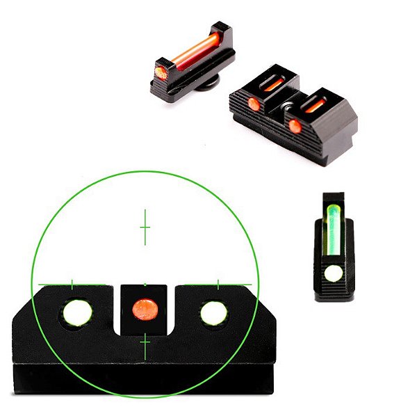 Conjunto De Mira Com Fibra Taurus G3 /G3C T.O.R.O