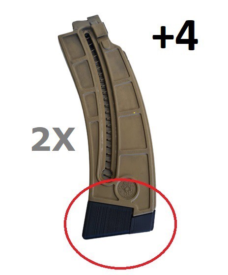 Kit 2 Extensores + 4 Carregador Smith & Wesson Rifle Mp15-22