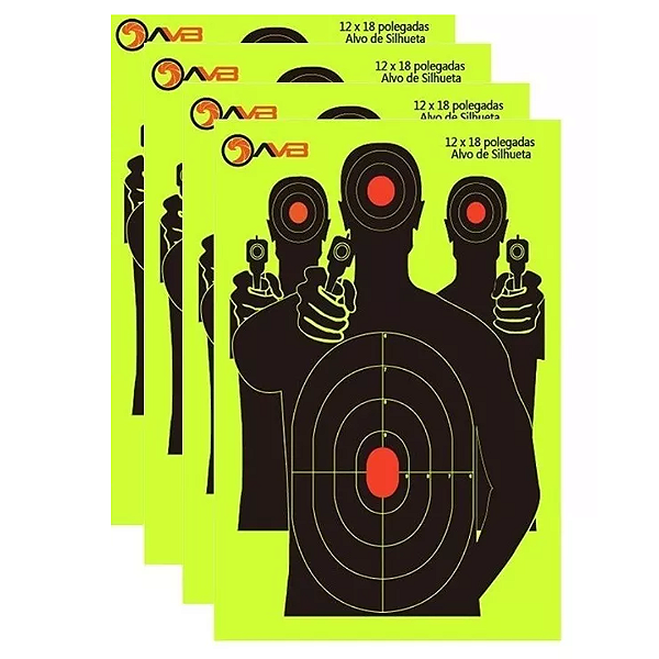 kit com 40 Alvos Silhueta de Papel