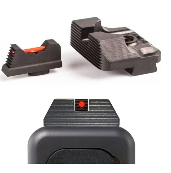 Conjunto de mira Glock Fibra ótica