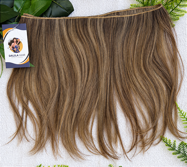 CABELO HUMANO BRASILEIRO LOIRO GRISALHO ACINZENTADO 25CM PERSONALIZADO 89