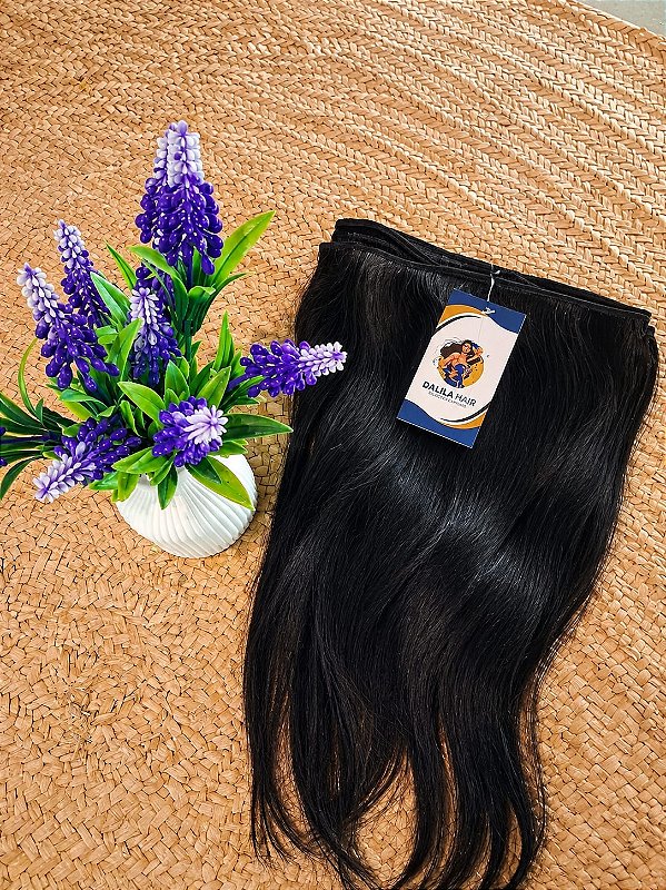 CABELO HUMANO TECIDO CASTANHO ESCURO 25CM TECIDO N 113