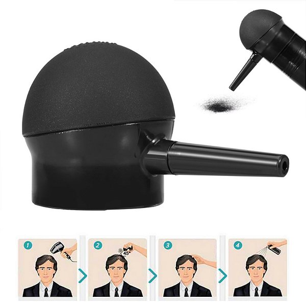 Maquiagem para cabelo + bomba Borrifadora Para Disfarçar Calvície Queda Cabelo