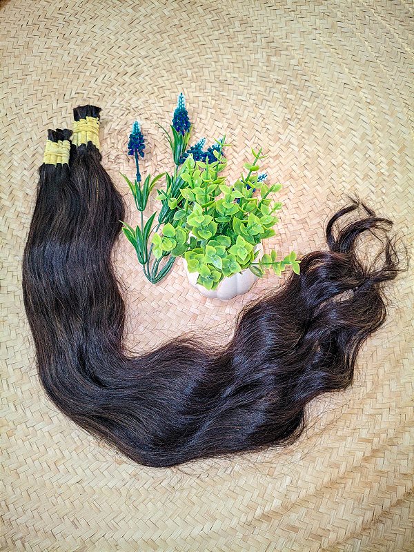 CABELO HUMANO PERUANO LIMPO ONDULADO 75CM NA LIGA