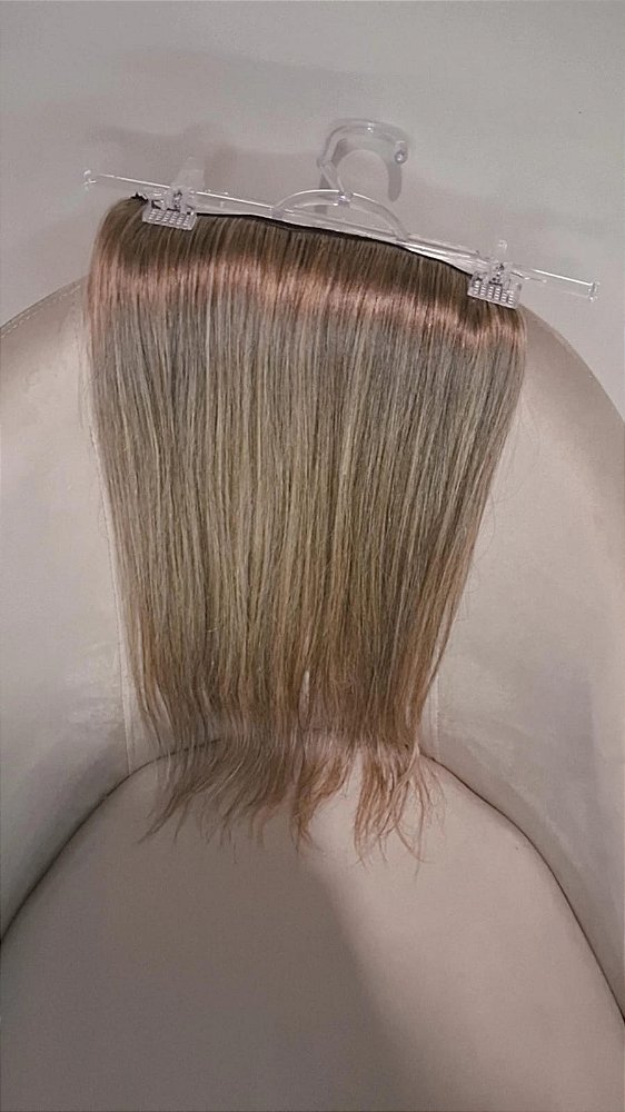 Aplique Tic Tac Loiro Pérolado 90G Cabelo humano Vietnamita 354