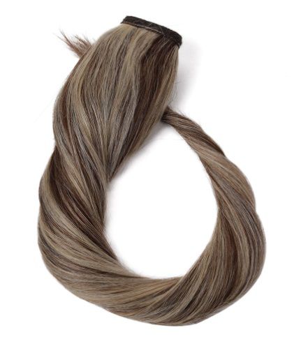 RABO DE CAVALO CABELO HUMANO COM VELCRO CASTANHO COM LUZES