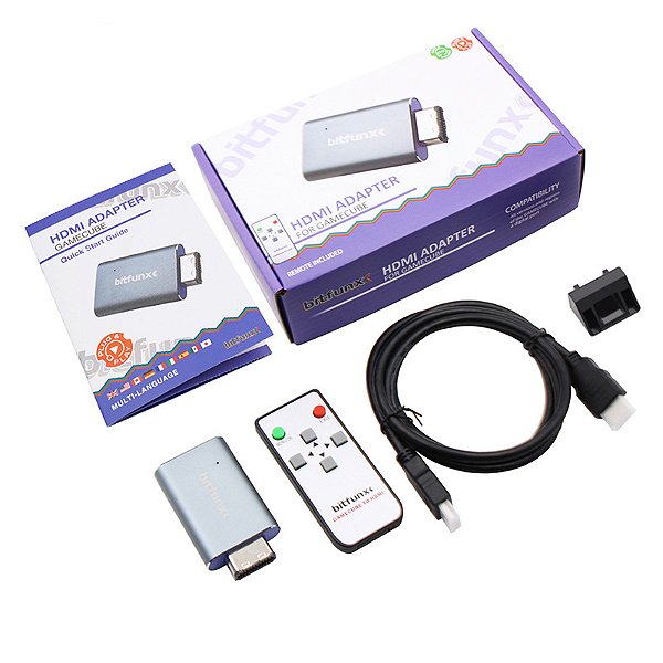 Adaptador Conversor Hdmi Premium Bitfunx Para Gamecube Gc2hdmi