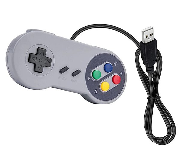 Controle USB estilo Snes Super Nintendo para PC, Mac, Raspberry Pi