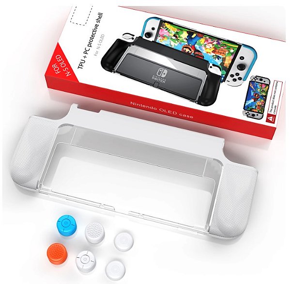Capa protetora branca para Nintendo Switch OLED