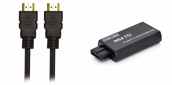 Conversor Adaptador Hdmi Para Super Nintendo / Nintendo 64 / Nintendo Gamecube + Cabo HDMI