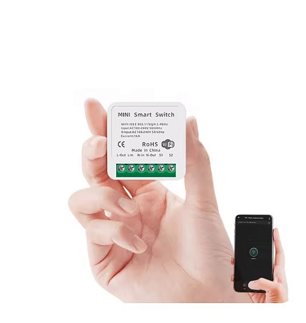 Interruptor Inteligente Wi-Fi DIY Mini Smart Switch 16A - Automação Residencial