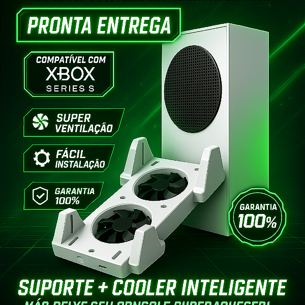 Suporte Vertical com Cooler Inteligente Compatível com Xbox Series S