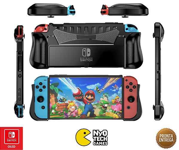 Case Protetora Dockable Grip Antiderrapante compativel com Nintendo Switch OLED
