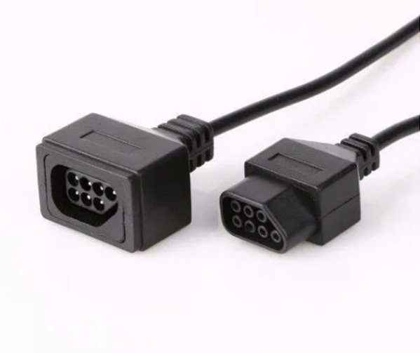 Cabo Extensor para Controles PlayStation 2, Nintendo 64, Super Nintendo, GameCube, Mega Drive, Xbox Clássico, Dreamcast, Sega Saturn, NES e NeoGeo SNK