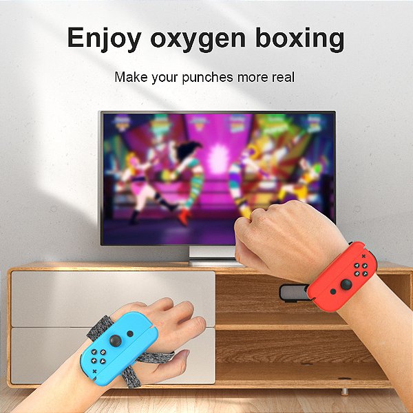 Faixa / Strap Pulseira Ajustável para Joy-Con Nintendo Switch - Just Dance e Fitness Boxing Adulto e Infantil