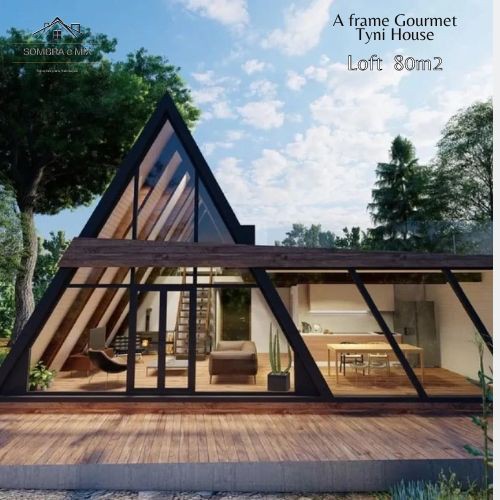 Chalé A FRAME  + Extensão Gourmet  80m2