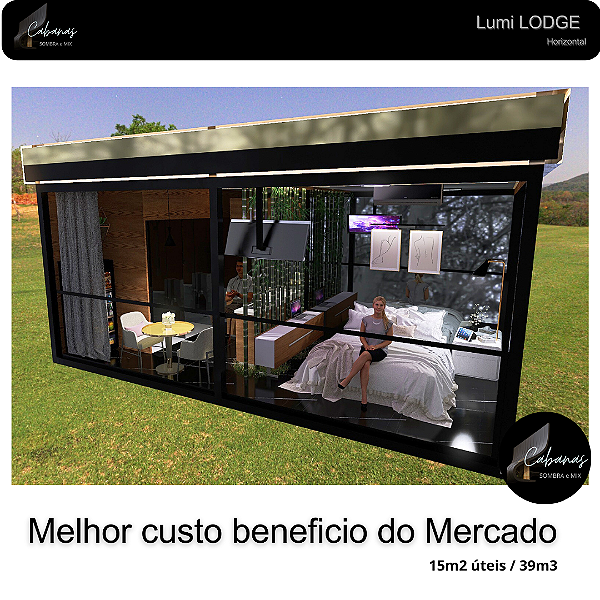 LUMI  Lodge Horizontal ( Cabana Modular) 245x6000x250