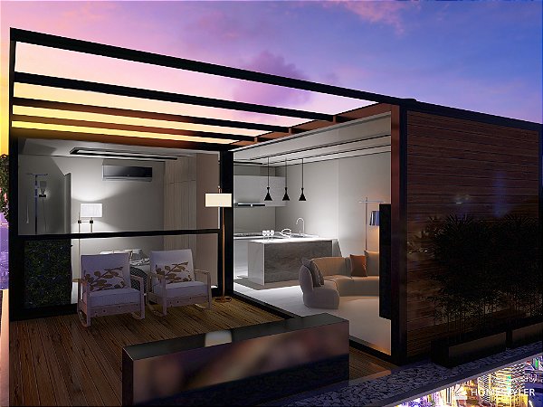 CASA MODULAR  Luxo  Área  33 m2  - CABANA KitNET