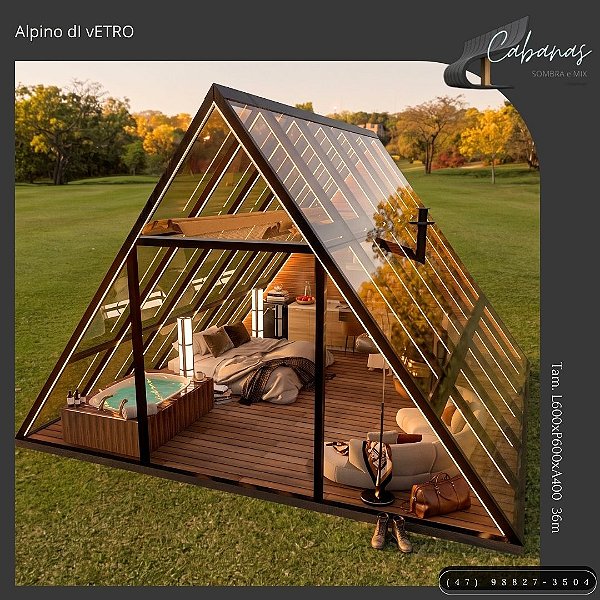 CABANA ALPINA di vETRO 36m