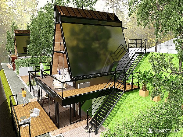 Cabana Shomali  Projeto Especial Elevador 3 paradas  (Area Total 110m2 )