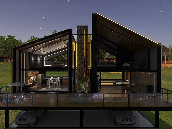 CASA Moderna  Escandinava  350m2  -  Com 3 Suítes