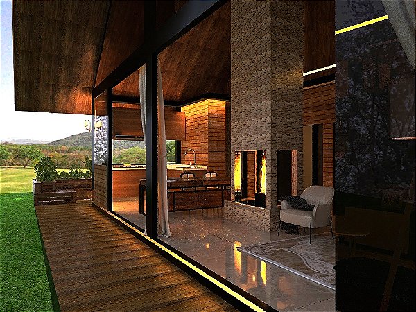 CHALÉ Rústico planta 10x8m  80m2