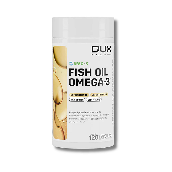 ÔMEGA- 3 FISH OIL POTE 120 CÁPSULAS - DUX HUMAN HEALTH