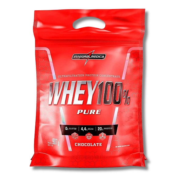 WHEY 100% PURE REFIL 907GR - INTEGRALMEDICA