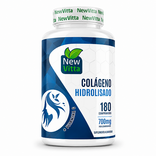 COLÁGENO HIDROLISADO + VITAMINA C 180 CAPS - NEW VITTA