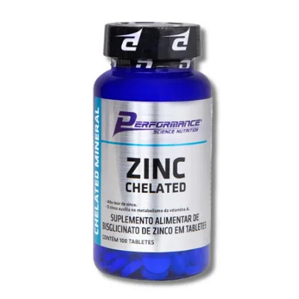 ZINCO QUELATO POTE 100 TABLETES - PERFORMANCE NUTRITION