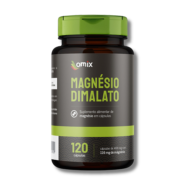 MAGNÉSIO DIMALATO FRASCO 120 CAPS - OMIX HEALTH