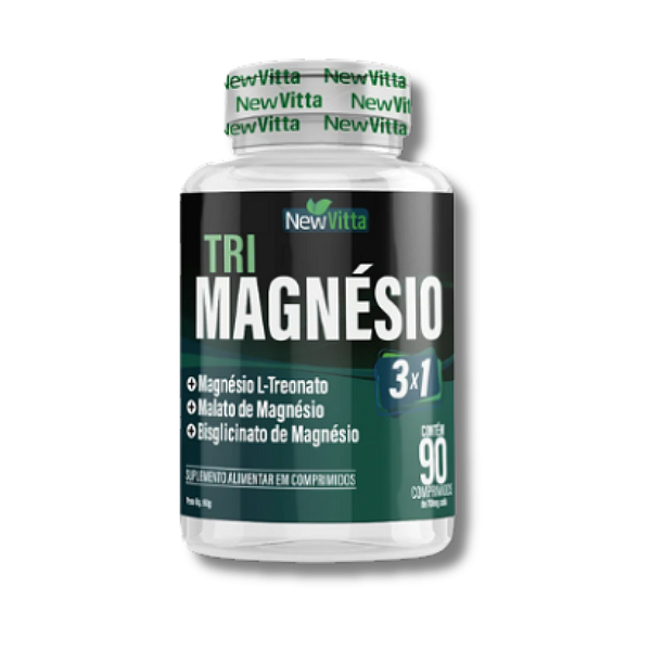 TRI MAGNÉSIO 3X1 POTE 90 COMPRIMIDOS - NEW VITTA